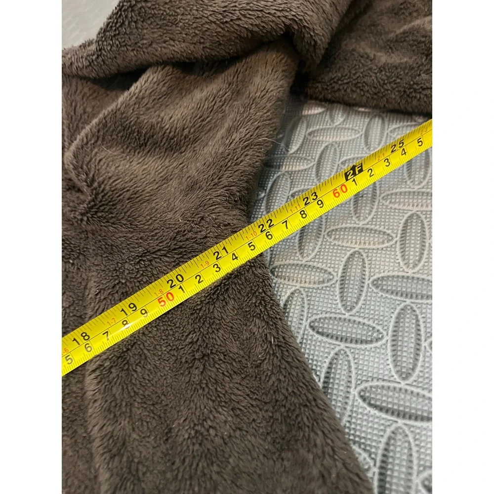 The North Face Osito Fleece Jacket Womens L Brown Full Zip Soft Fuzzy Mock Neck